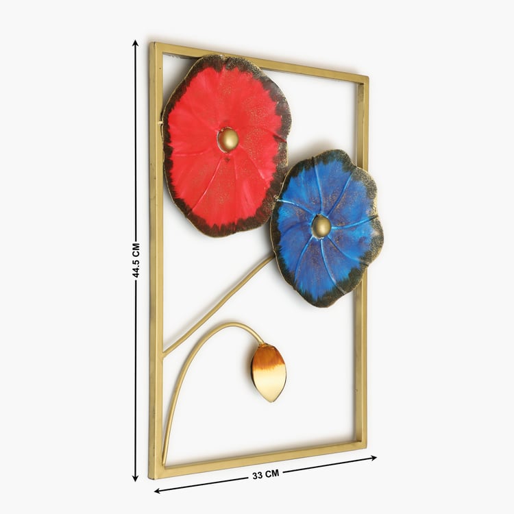 VEDAS Mystical India Metal Floral Wall Accent