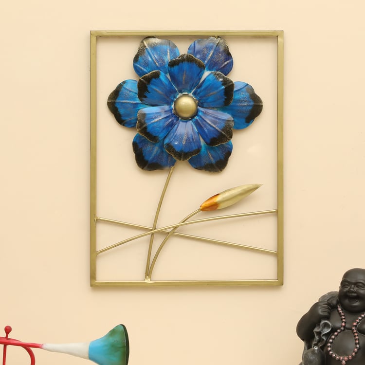 VEDAS Mystical India Metal Flower Wall Accent