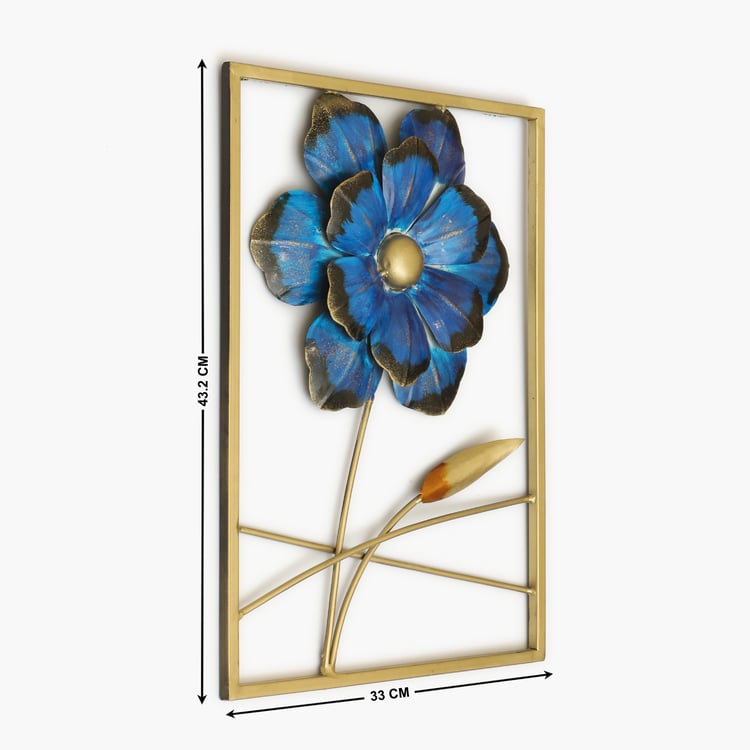 VEDAS Mystical India Metal Flower Wall Accent