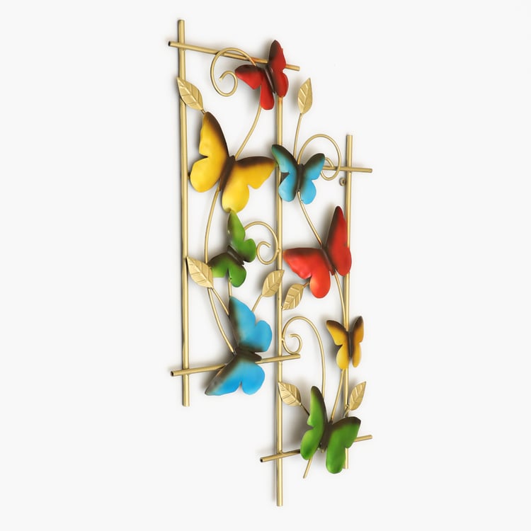VEDAS Mystical India Metal Butterfly Wall Accent