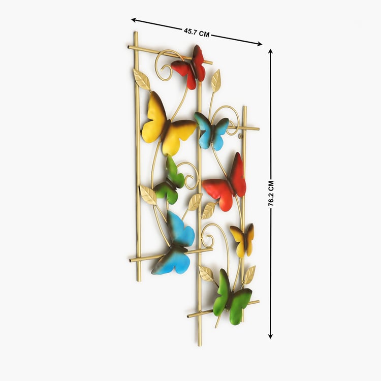 VEDAS Mystical India Metal Butterfly Wall Accent
