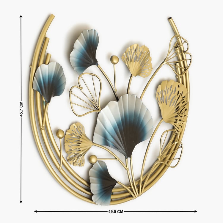 VEDAS Mystical India Metal Ginko Wall Accent