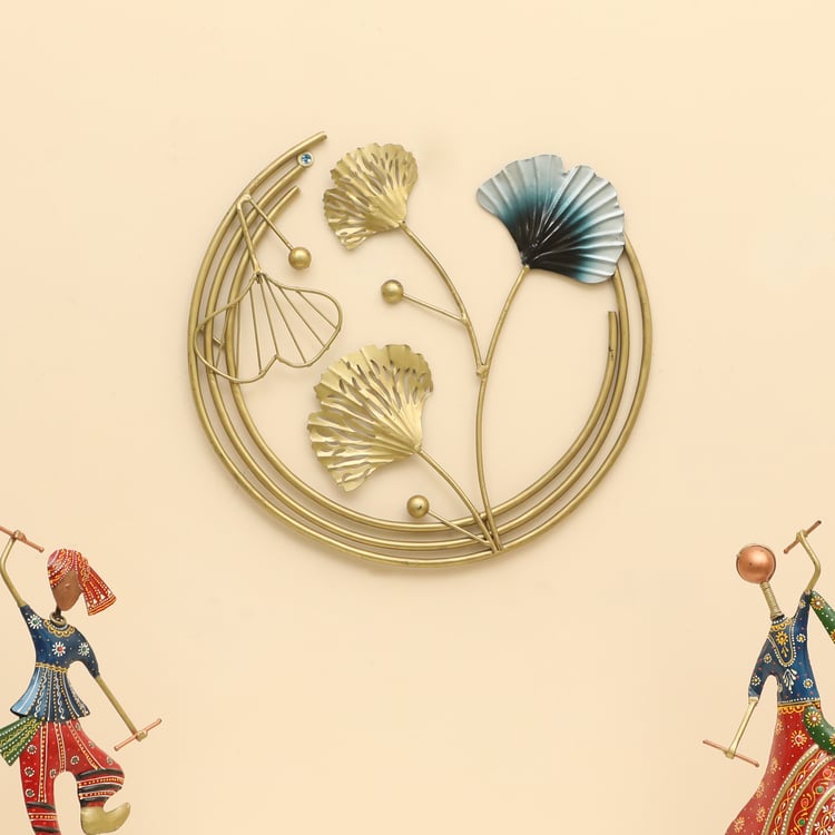 VEDAS Mystical India Metal Leaves Wall Accent