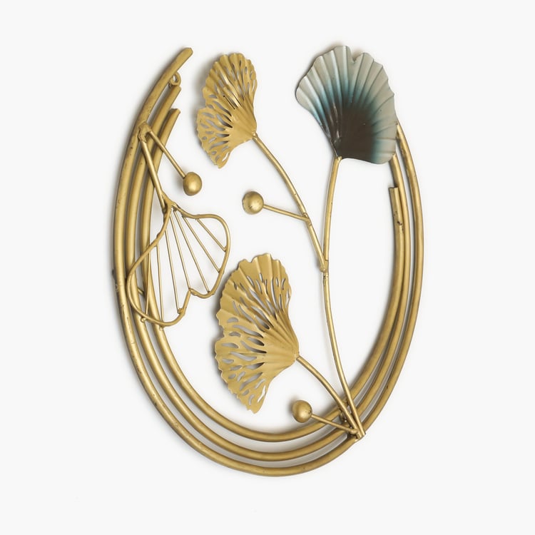 VEDAS Mystical India Metal Leaves Wall Accent