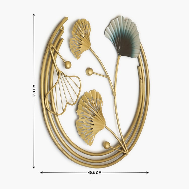 VEDAS Mystical India Metal Leaves Wall Accent
