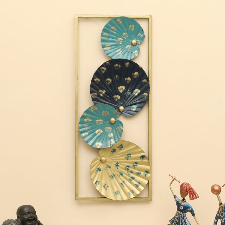 VEDAS Mystical India Metal Leaf Wall Accent