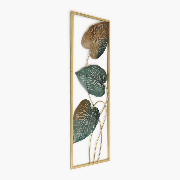 VEDAS Mystical India Metal Leaf Wall Accent