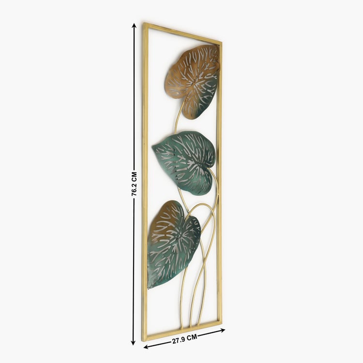 VEDAS Mystical India Metal Leaf Wall Accent