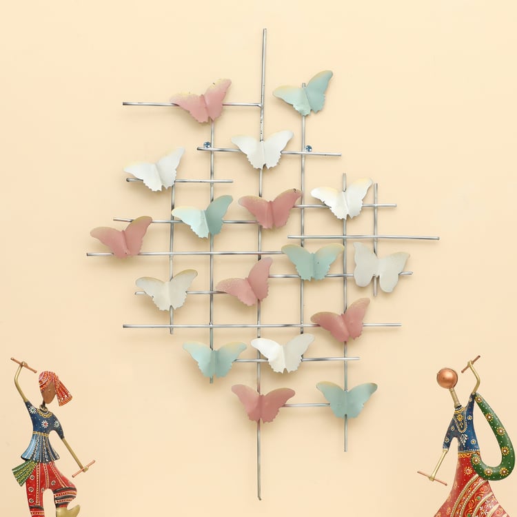 VEDAS Mystical India Metal Butterfly Wall Accent