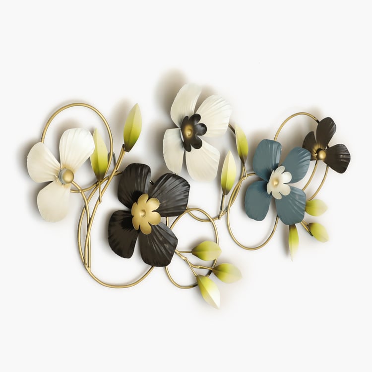 VEDAS Mystical India Metal Flower Wall Accent