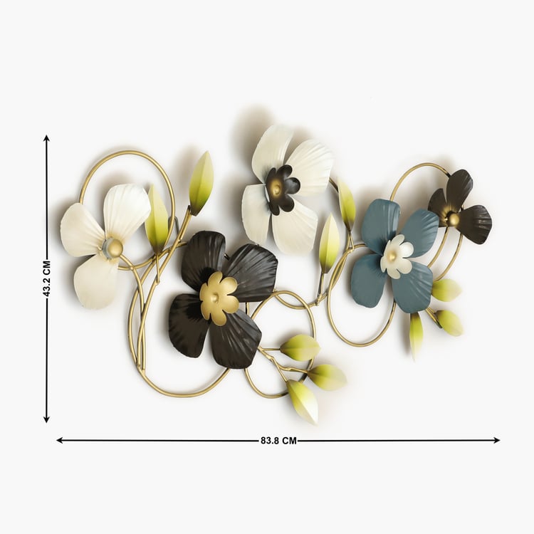 VEDAS Mystical India Metal Flower Wall Accent