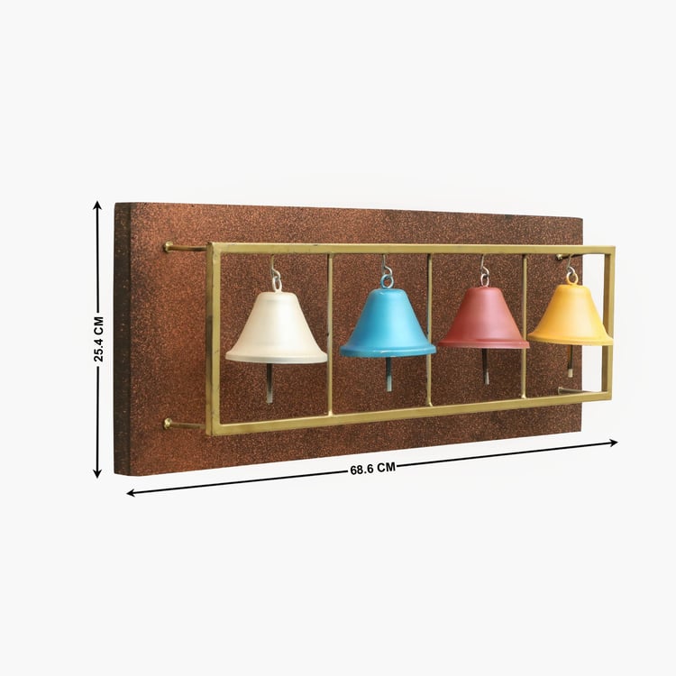 VEDAS Mystical India Metal Bell Wall Accent