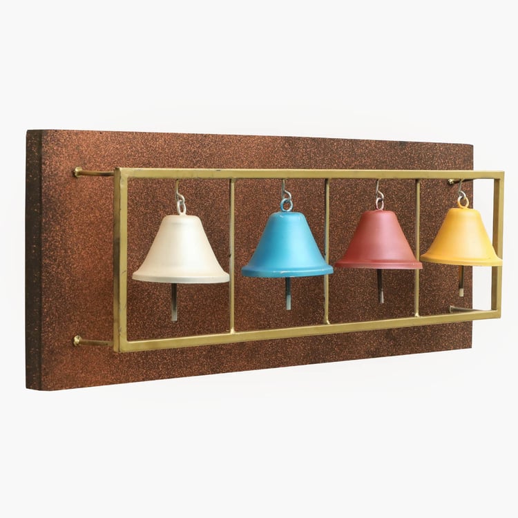 VEDAS Mystical India Metal Bell Wall Accent