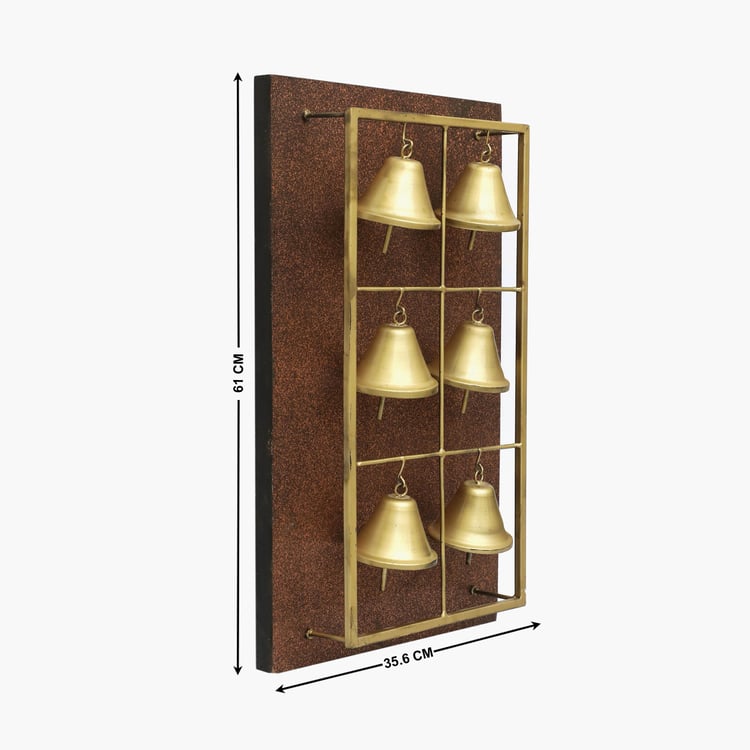 VEDAS Mystical India Metal Bell Wall Accent
