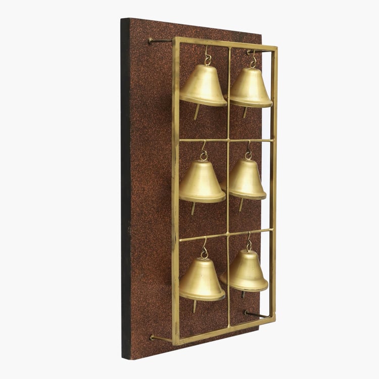 VEDAS Mystical India Metal Bell Wall Accent