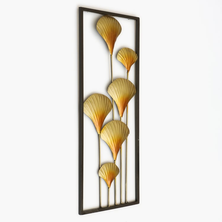 VEDAS Mystical India Metal Ginko Wall Accent