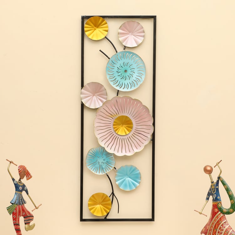 VEDAS Mystical India Metal Flower Wall Accent