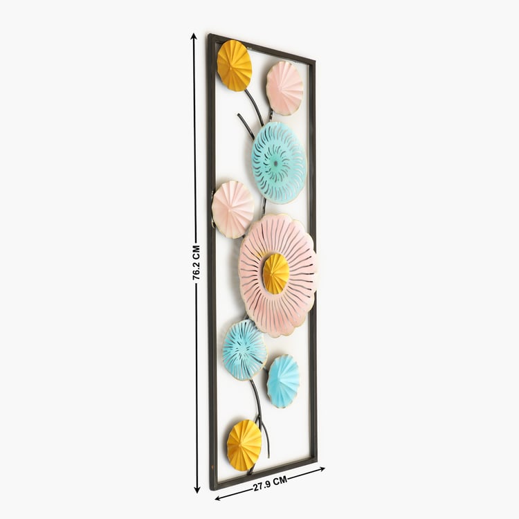 VEDAS Mystical India Metal Flower Wall Accent