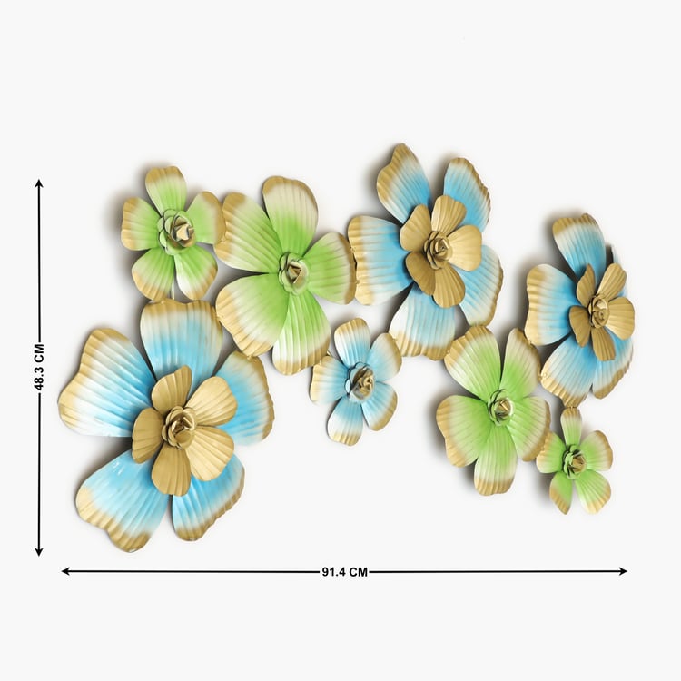 VEDAS Mystical India Metal Flower Wall Accent
