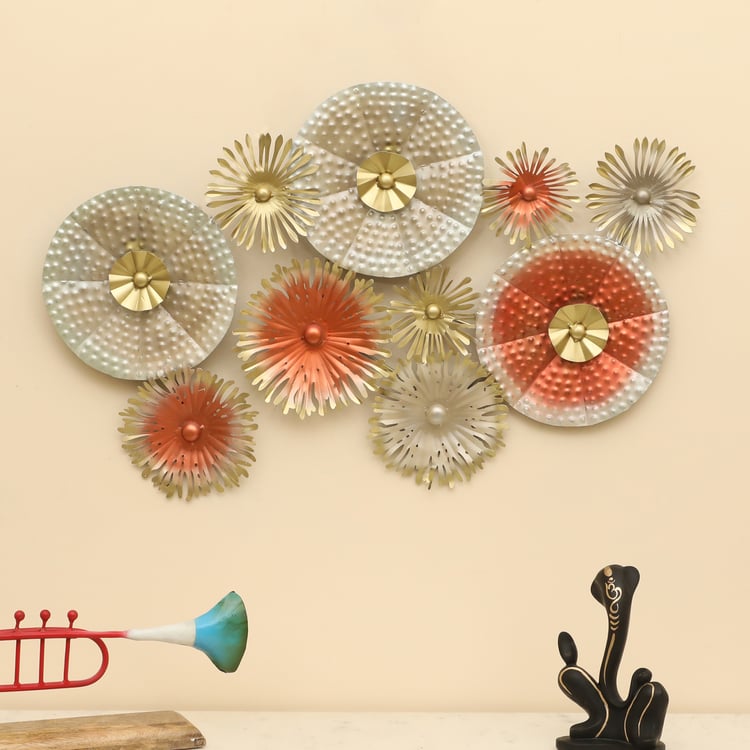 VEDAS Mystical India Metal Hammered Wall Accent