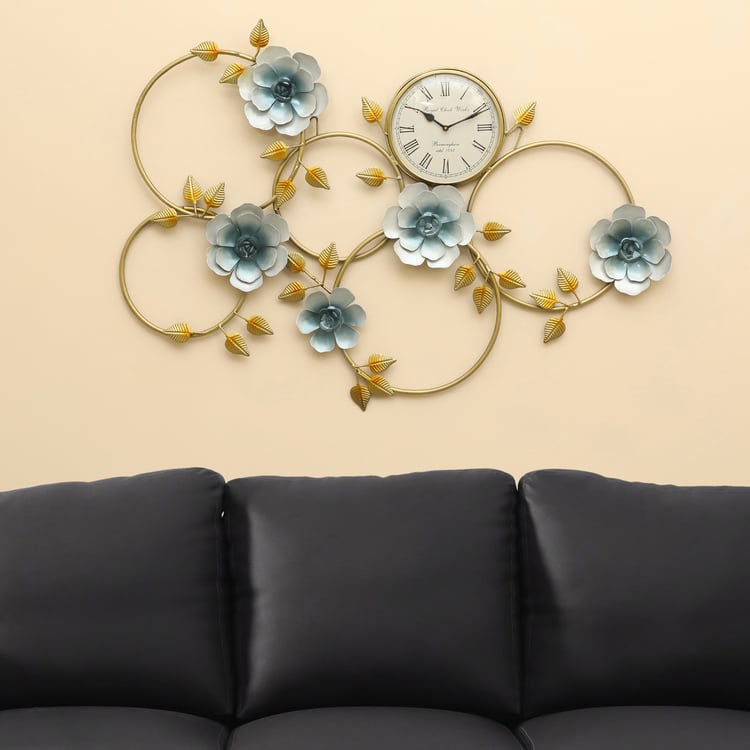 VEDAS Mystical India Metal Flower Wall Accent