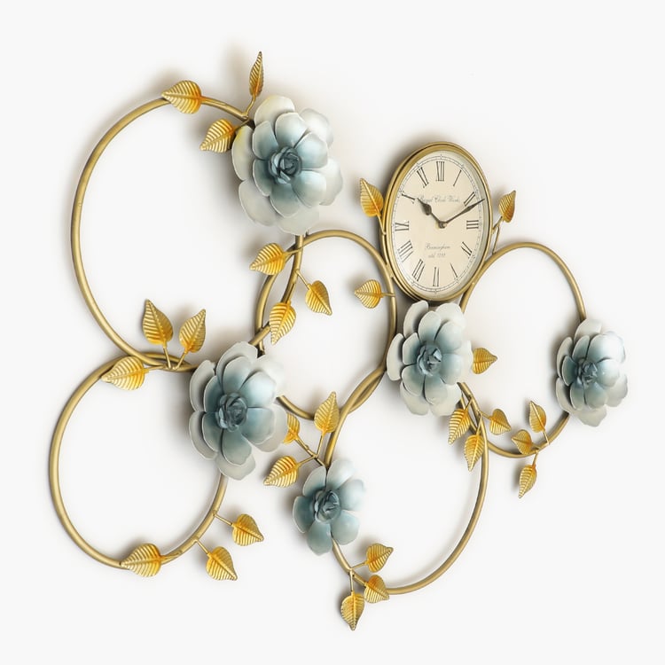 VEDAS Mystical India Metal Flower Wall Accent
