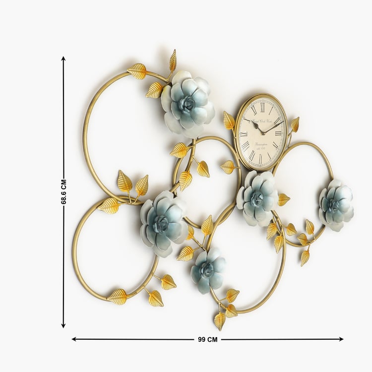 VEDAS Mystical India Metal Flower Wall Accent