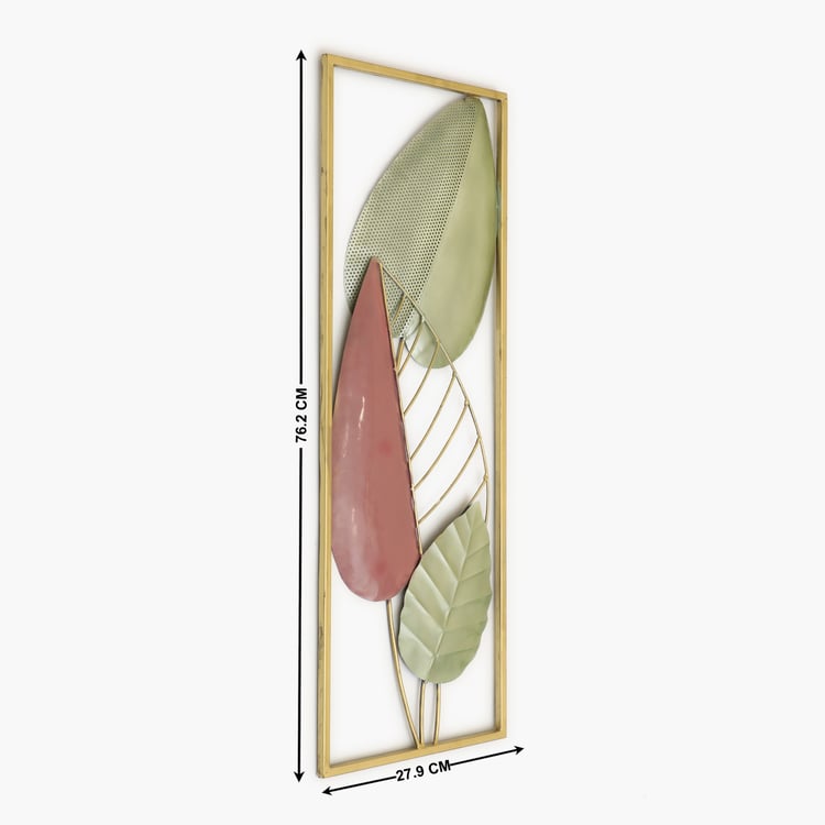 VEDAS Mystical India Metal Leaf Wall Accent