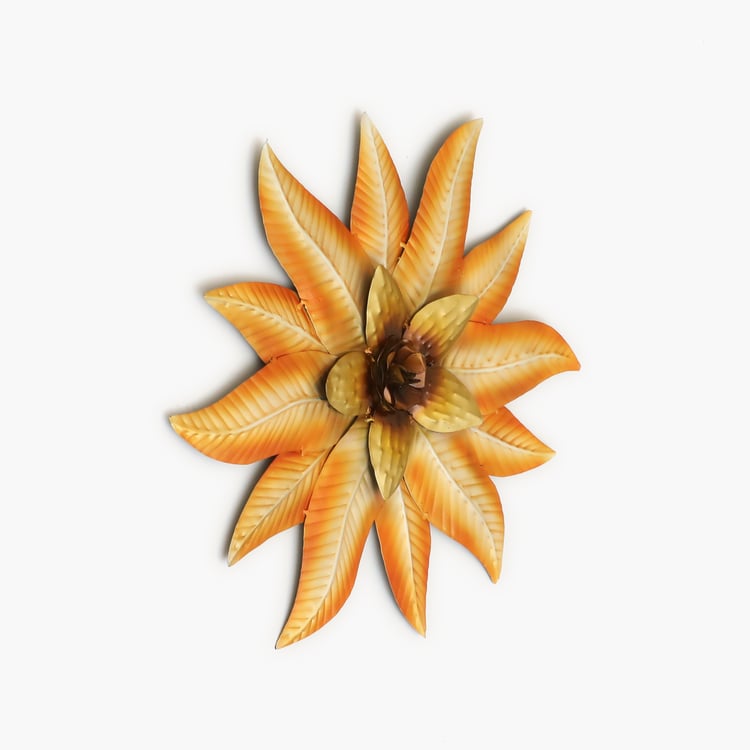VEDAS Mystical India Metal Flower Wall Accent