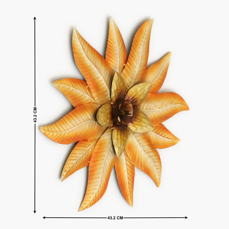 VEDAS Mystical India Metal Flower Wall Accent