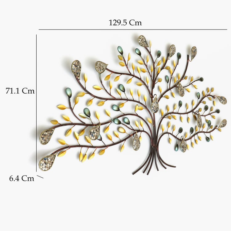 VEDAS Mystical India Metal Tree Wall Accent