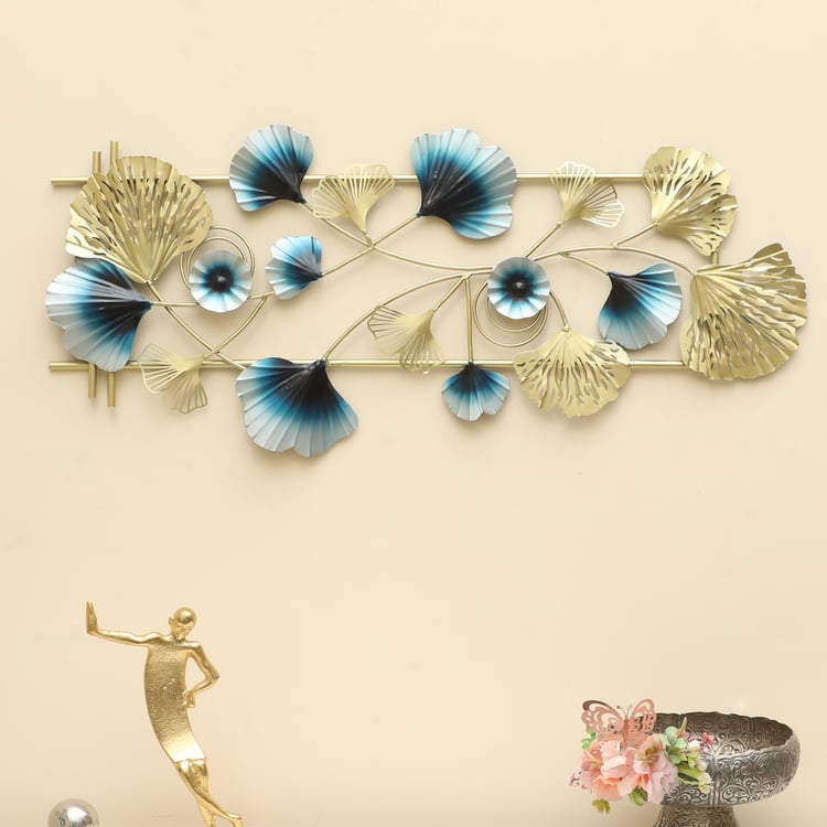 VEDAS Mystical India Metal Ginko Wall Accent