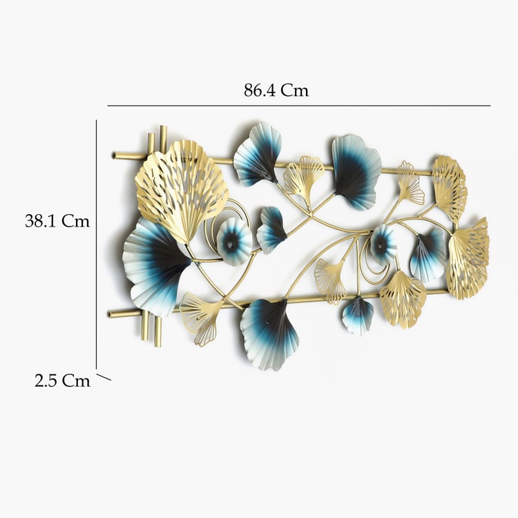 VEDAS Mystical India Metal Ginko Wall Accent