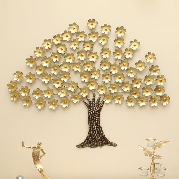 VEDAS Mystical India Metal Tree Wall Accent
