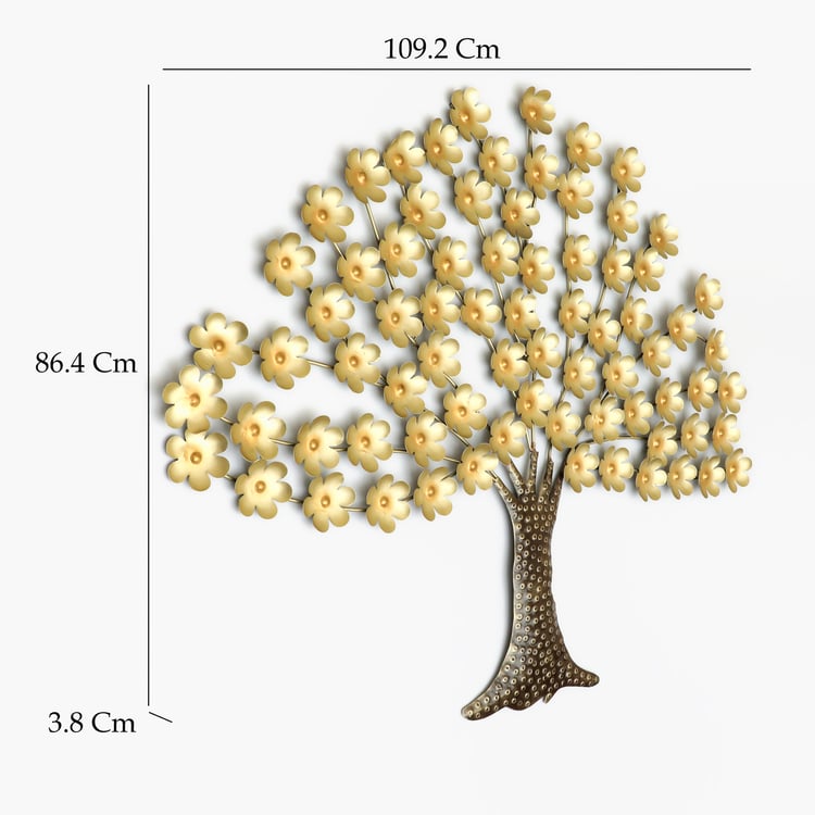 VEDAS Mystical India Metal Tree Wall Accent