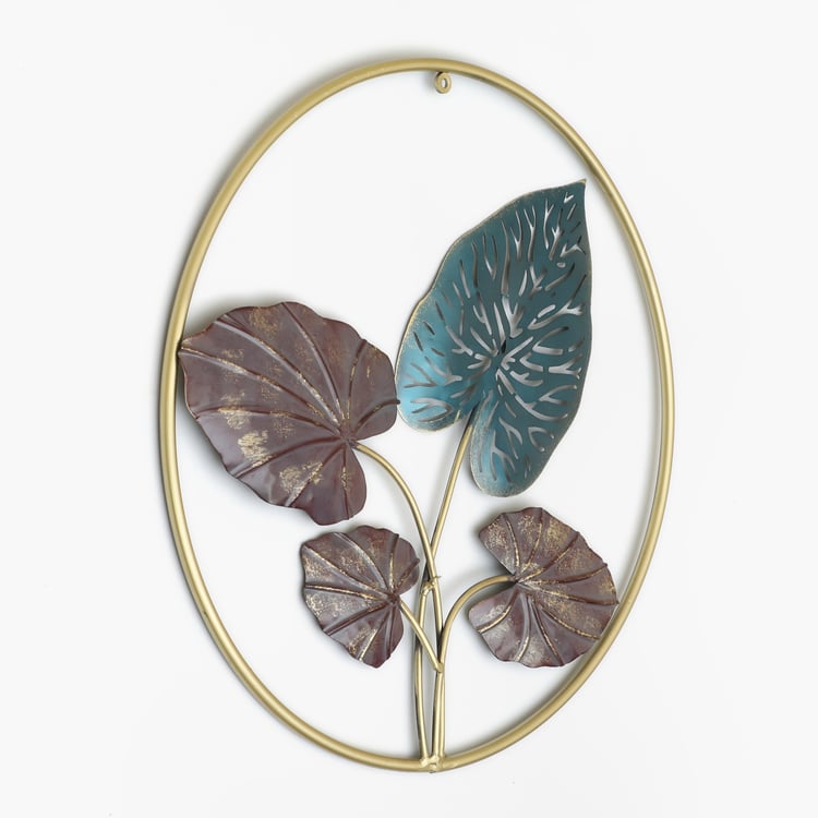 VEDAS Mystical India Metal Leaf Wall Accent