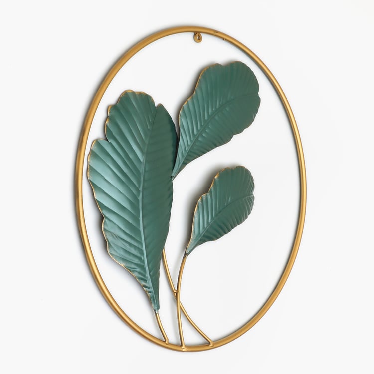 VEDAS Mystical India Metal Leaf Wall Accent