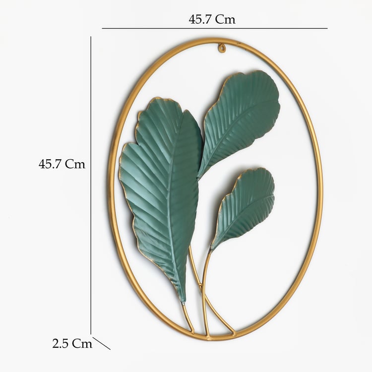 VEDAS Mystical India Metal Leaf Wall Accent