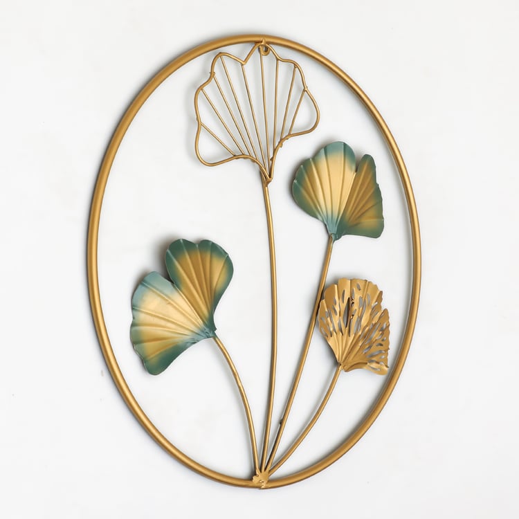 VEDAS Mystical India Metal Leaf Wall Accent