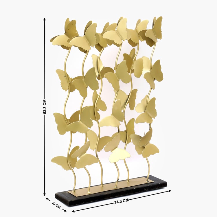 VEDAS Mystical India Metal Cluster Butterflies Table Accent
