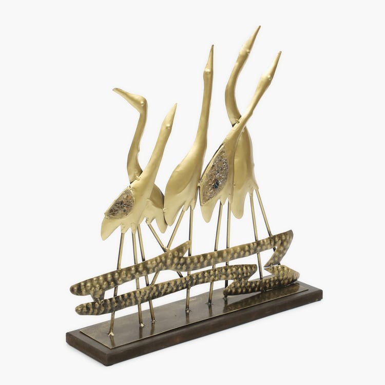VEDAS Mystical India Metal Flamingo Table Accent