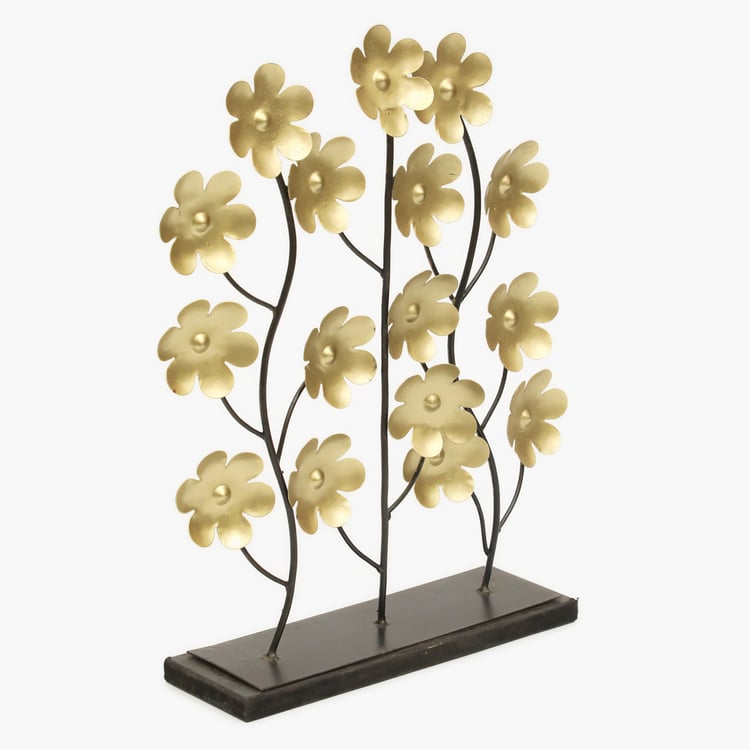VEDAS Mystical India Metal Floral Table Accent