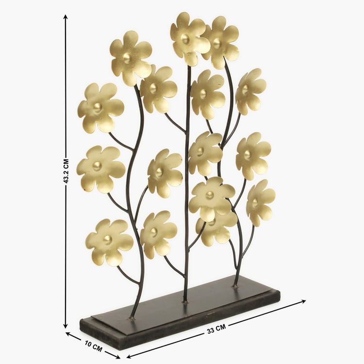VEDAS Mystical India Metal Floral Table Accent