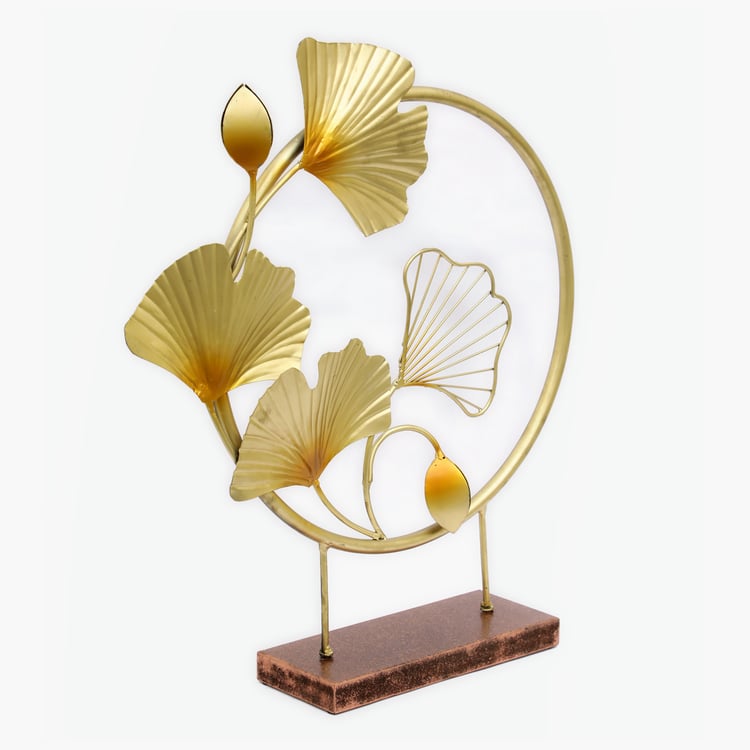 VEDAS Mystical India Metal Ginko Table Accent