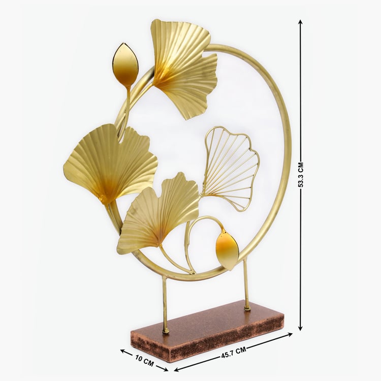 VEDAS Mystical India Metal Ginko Table Accent