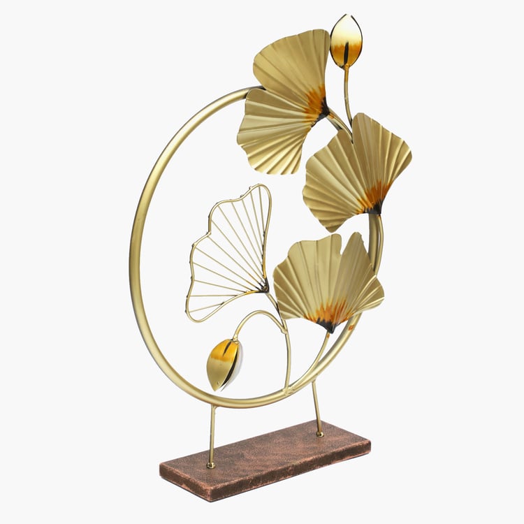 VEDAS Mystical India Metal Ginko Table Accent