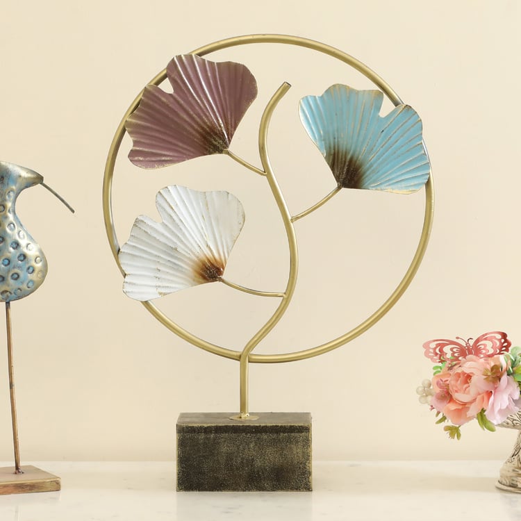 VEDAS Mystical India Metal Ginko Table Accent