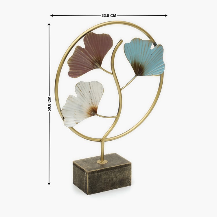 VEDAS Mystical India Metal Ginko Table Accent