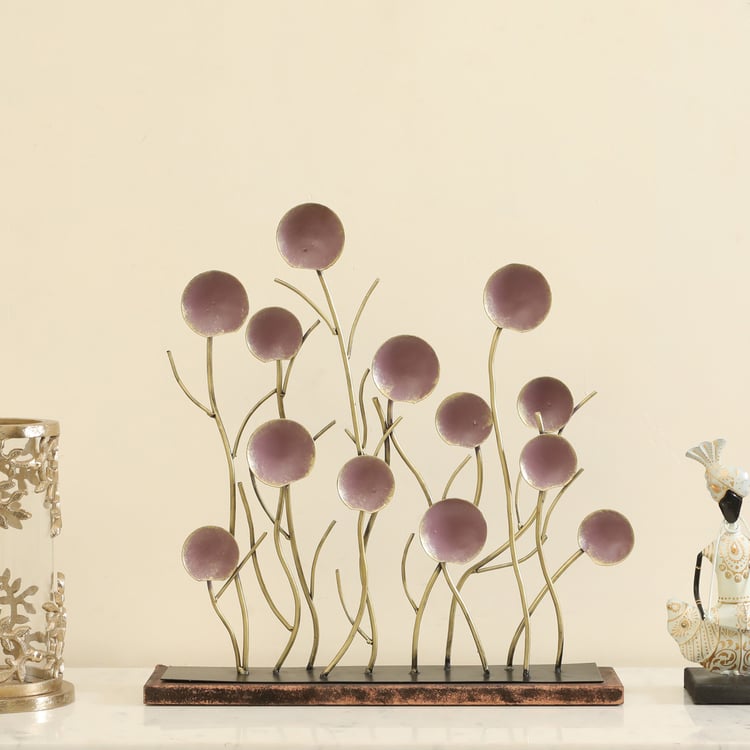 VEDAS Mystical India Metal Leaf Table Accent