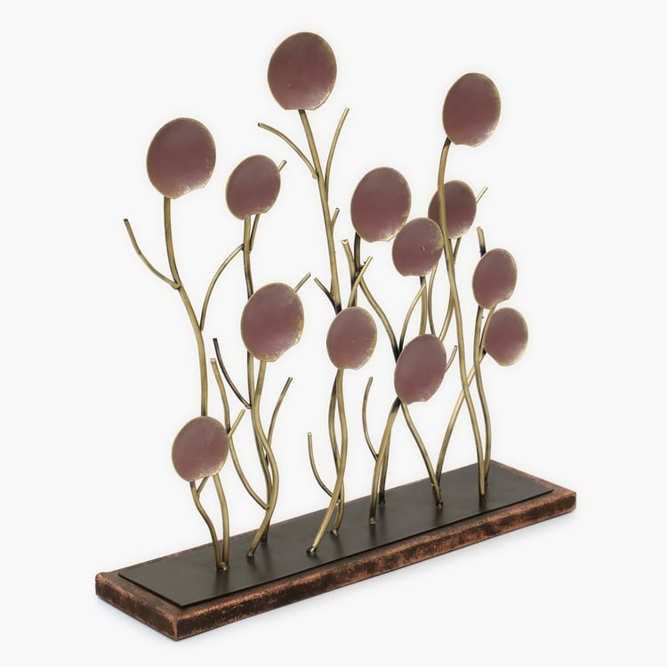 VEDAS Mystical India Metal Leaf Table Accent